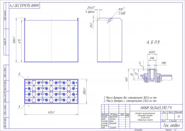 Аккумуляторная батарея 12х3PzS240 12В 240Ач